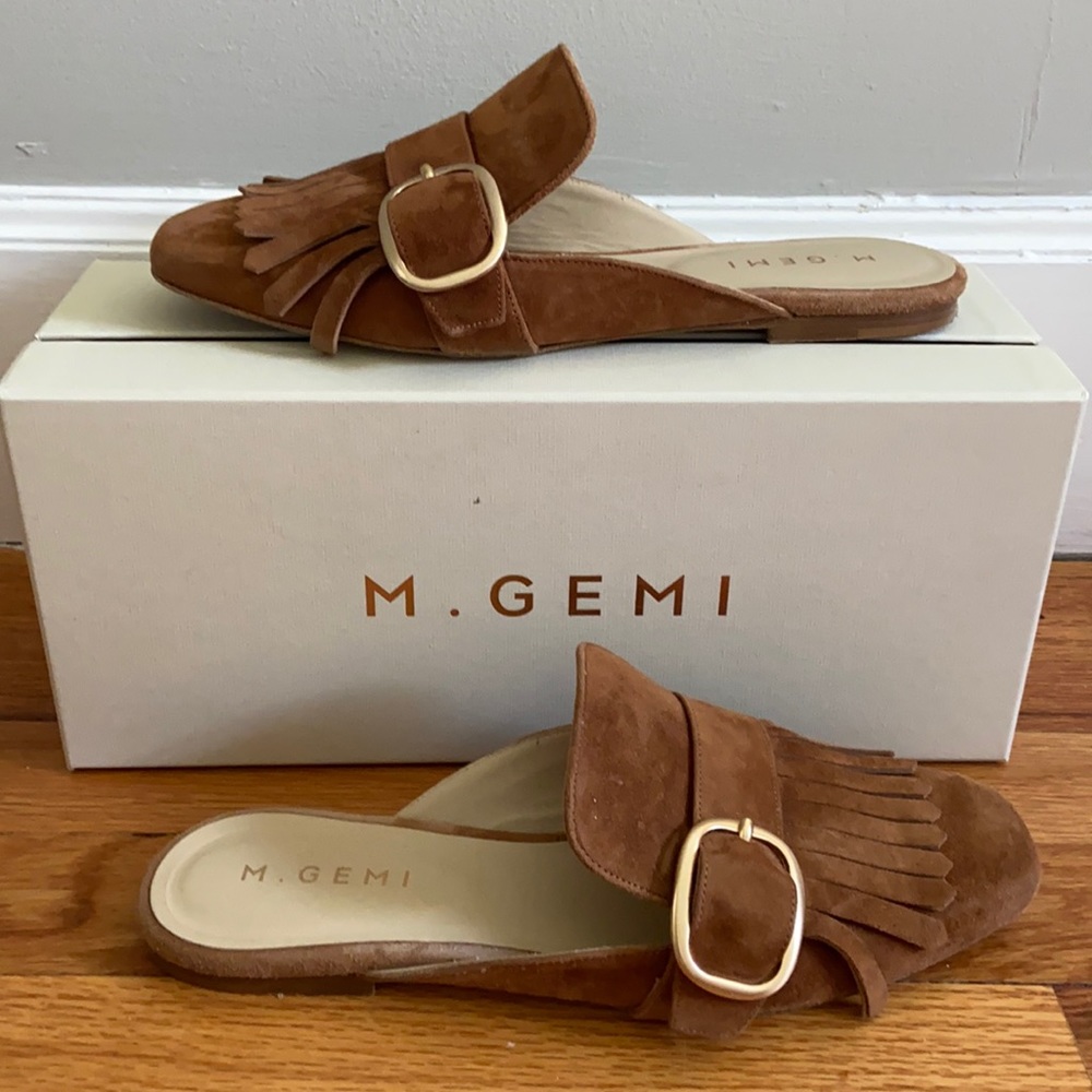 M Gemi Suede Slides Size 38